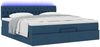 vidaXL Ottoman-Bett mit Matratze & LEDs Blau 160x200 cm Stoff 3312408 Bild 5