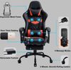 Delman Gamingstuhl, Massagefunktion mit 6 Vibirationspunkten Rot, 132 x 52 x 48 cm Bild 3