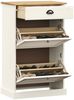 vidaXL Schuhschrank VIGO 60x35x96 cm Weiß Massivholz Kiefer 353170 Bild 3