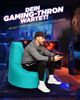 Patchhome Gamer Sitzsack, bereits befüllt, Polyester türkis, Ø 80 cm Bild 2