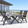 KETTLER Set 6x Klappsessel Multipositionssessel CROWD Anthrazit Bild 2
