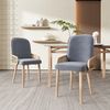 Esszimmerstuhl 6er-Set 90cm×32cm×45cm mit Rattan-Design – Grau, Samt, ca. 8 kg pro Stück Bild 2