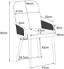 Esszimmerstuhl 6er-Set 90cm×32cm×45cm mit Rattan-Design – Grau, Samt, ca. 8 kg pro Stück Bild 5