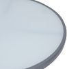 vidaXL Gartentisch Hellgrau 80 cm Stahl und Glas 312215 Bild 3