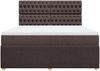 vidaXL Boxspringbett mit Matratze Dunkelbraun 180x200 cm Stoff 3292145 Bild 4