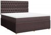 vidaXL Boxspringbett mit Matratze Dunkelbraun 180x200 cm Stoff 3292145 Bild 2