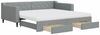 vidaXL Tagesbett Ausziehbar mit Schubladen Hellgrau 100x200 cm Stoff 3197485 Bild 2