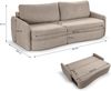 Schlafsofa (B/H/T: 231x93x108 cm) in Beige Bild 5