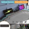 Merax Polsterbett 160×200, Doppelbett mit 4 Schubladen, LED-Beleuchtung und USB-C-Ladeanschluss, Stauraumbett und Jugendbett mit Lattenrost, Samt, Grau, ohne Matratze Bild 5