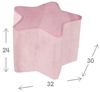 roba Kinderhocker 'Lil Sofa' - Sternform - Samtstoff - Mauve Bild 2