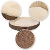 lionto Katzenbett, extra weiches Doughnut-Bett für Katzen, gemütlich, pflegeleicht & stilvoll, 55 cm Durchmesser, braun Bild 4
