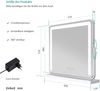 EMKE Schminkspiegel mit Beleuchtung LED Kosmetikspiegel Drehbar Make Up Spiegel mit Touchschalter, 3 Lichtfarben Dimmbar und Memory-Funktion, Weiß, 60x51,6cm Bild 5