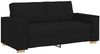 vidaXL 2-Sitzer Sofa Schwarz 140 cm Stoff 4104982 Bild 2