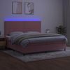 Boxspringbett mit Matratze & LED Samt Rosa 200x200 cm, Härtegrad: H2 [3136088] Bild 4