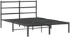 vidaXL Bettgestell mit Kopfteil Metall Schwarz 140x190 cm 355365 Bild 3