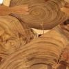 Couchtisch, Sofatisch 35 cm 6 Baumscheiben Massivholz Akazie Bild 5