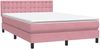 vidaXL Boxspringbett mit Matratze Rosa 140x220 cm Samt 3316646 Bild 4