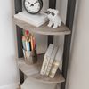 Vasagle Eckregal, Leiterregal, Standregal, Bücherregal, 4 Ebenen für Zuhause, Wohnzimmer, Schlafzimmer, Balkon, greige-schwarz von Songmics LLS034M01 Bild 4