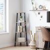 Vasagle Eckregal, Leiterregal, Standregal, Bücherregal, 4 Ebenen für Zuhause, Wohnzimmer, Schlafzimmer, Balkon, greige-schwarz von Songmics LLS034M01 Bild 3