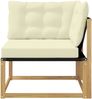 vidaXL Outdoor Ecksofa Massives Akazienholz und Textilene Weiß 901641 Bild 4