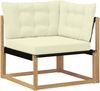 vidaXL Outdoor Ecksofa Massives Akazienholz und Textilene Weiß 901641 Bild 2
