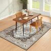 CHOSHOME Teppich 160x230CM Waschbar Vintage Braun Flauschiger Kurzflor Outdoor Bild 4