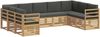 vidaXL Ecksofa Set 9 pcs Weiß und Anthrazit 304 x 185,5 x 73 cm 3392487 Bild 2