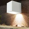 Wandleuchte, Außen, Alu, Glas, weiß, H 8 cm Bild 5