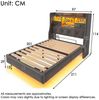 TavilaEcon Polsterbett schwebendes Bett mit LED-Beleuchtung & Ladestation (1-tlg, 1 Type-C, 3 USB-Anschlüsse), massive Lattenroste und stabile Metallbeine, 90×200cm, grau Bild 3