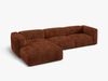 Micadoni Ecksofa Martina 3-Sitzer Links Kord Ziegel Bild 3