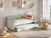 Vente-unique - LOUISE Bett Stoff Beige - B 98,5 cm x H 95,2 cm x L 219 cm Bild 2