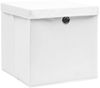vidaXL Aufbewahrungsboxen mit Deckeln 10 Stk. 28x28x28 cm Weiß 325210 Bild 2
