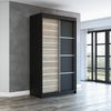 Schwebetürenschrank COLIN 2-türig Schrank 120 cm Farbe: Schwarz , sonoma Bild 2