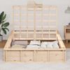 vidaXL Bettrahmen Braun 140 x 200 cm Massives Kiefernholz 3385715 Bild 3