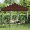vidaXL Pop-up Partyzelt 195 x 195 x 245 cm Braun Oxford-Stoff 42019720 Bild 3