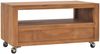 vidaXL TV-Schrank mit Rollen 80x50x42 cm Teak Massivholz 326130 Bild 3