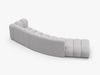 Micadoni Modulares Sofa Lupine 5-Sitzer Links Boucle Baloo Hellgrau Bild 3