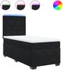 vidaXL Boxspringbett mit Matratze Schwarz 90x190 cm Samt 3293082 Bild 2