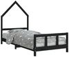 vidaXL Kinderbett Schwarz 90x190 cm Massivholz Kiefer 834563 Bild 2