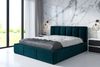 Polsterbett LISI 140x200 mit Matratze, Bettkasten und Lattenrost. Farbe: Pfau 36 Bild 2