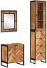 vidaXL 3-tlg. Badmöbel-Set Eisen und Massivholz Akazie 3217120 Bild 1