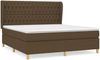 vidaXL Boxspringbett mit Matratze Dunkelbraun 180x200 cm Stoff 3128784 Bild 2