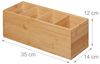 Relaxdays Ordnungsbox aus Bambus 4 Fächer Bild 4