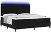 vidaXL Boxspringbett mit Matratze mit LED Schwarz 200 x 200 cm Stoff 3342818 Bild 3