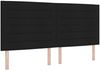 vidaXL Boxspringbett mit Matratze mit LED Schwarz 200 x 200 cm Stoff 3342818 Bild 2