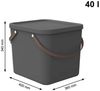 ROTHO Aufbewahrungsbox 2er-Set stapelbare Aufbewahrungskiste 40l mit Deckel (Aufbewahrungssystem, 2er-Set) Bild 2