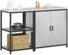 vidaXL Aufbewahrungsset für die Küche mit Regal 2 pcs Silber Edelstahl 3392684 Bild 3