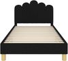 vidaXL Kinderbettgestell mit Kopfteil Schwarz 90 x 200 cm Stoff 42011061 Bild 5