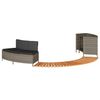 vidaXL Whirlpool-Umrandung Grau Poly Rattan und Massivholz Akazie 365615 Bild 2