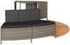 vidaXL Whirlpool-Umrandung Grau Poly Rattan und Massivholz Akazie 365615 Bild 5